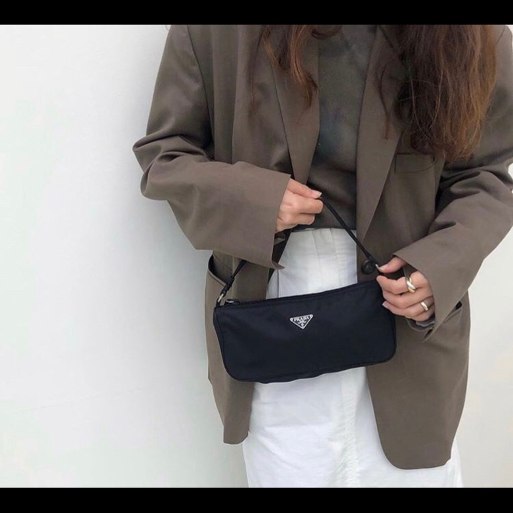 SOLD ✨ Prada Nylon Black Pochette - Picture 1 of 7